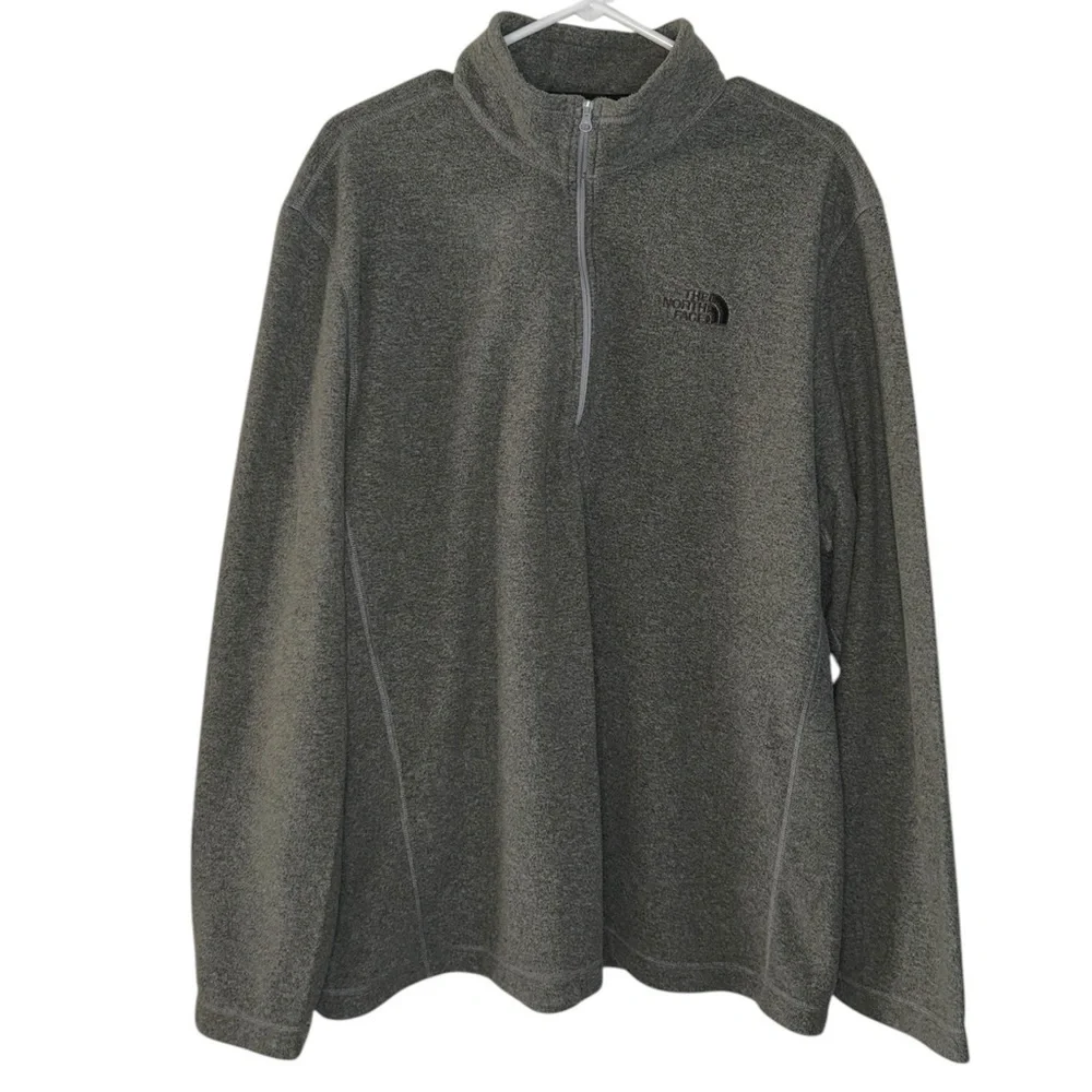 The North Face 1/4 Zip Fleece Pullover Gray Men's Size XL Hiking Outdoor Active